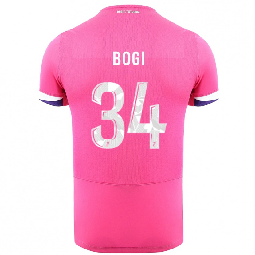 Danxen Donna Maglia Fiona Bogi #34 Rosa Bianco Kit Gara Away 2025/26 Maglietta