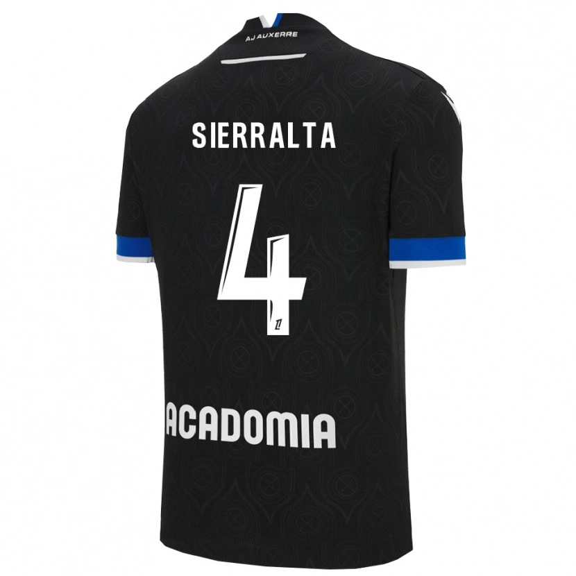 Danxen Donna Maglia Francisco Sierralta #4 Nero Bianco Kit Gara Away 2025/26 Maglietta