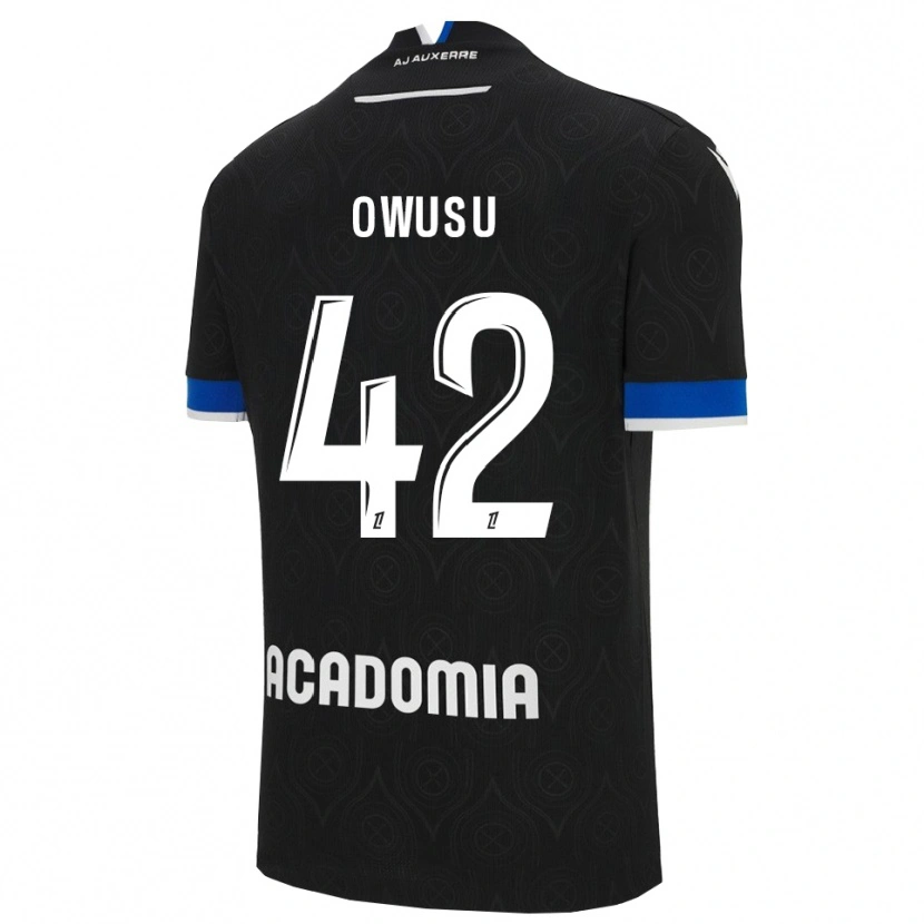 Danxen Donna Maglia Elisha Owusu #42 Nero Bianco Kit Gara Away 2025/26 Maglietta