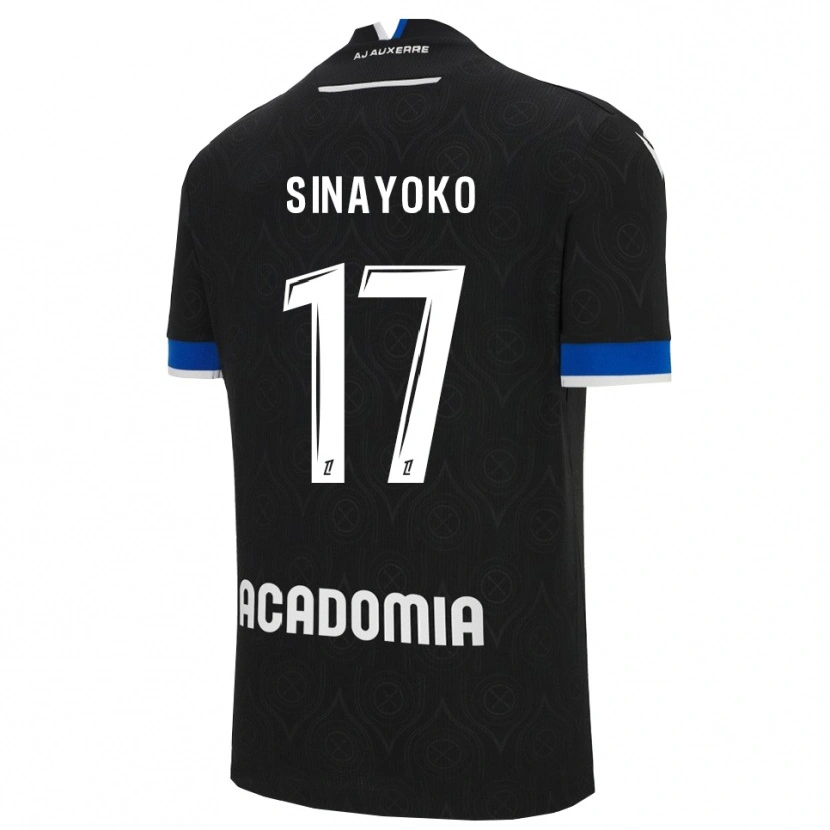 Danxen Donna Maglia Lassine Sinayoko #17 Nero Bianco Kit Gara Away 2025/26 Maglietta