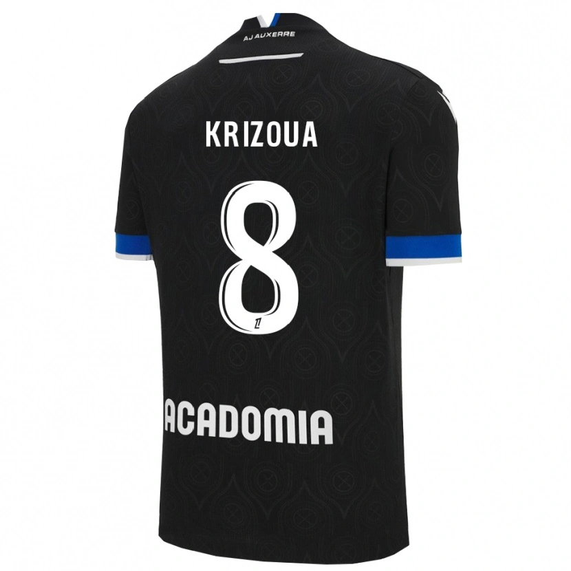 Danxen Donna Maglia Alvin Krizoua #8 Nero Bianco Kit Gara Away 2025/26 Maglietta