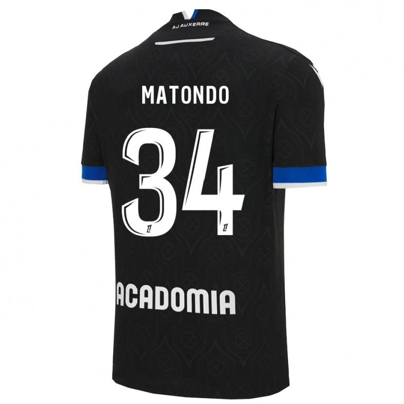Danxen Donna Maglia Rudy Matondo #34 Nero Bianco Kit Gara Away 2025/26 Maglietta