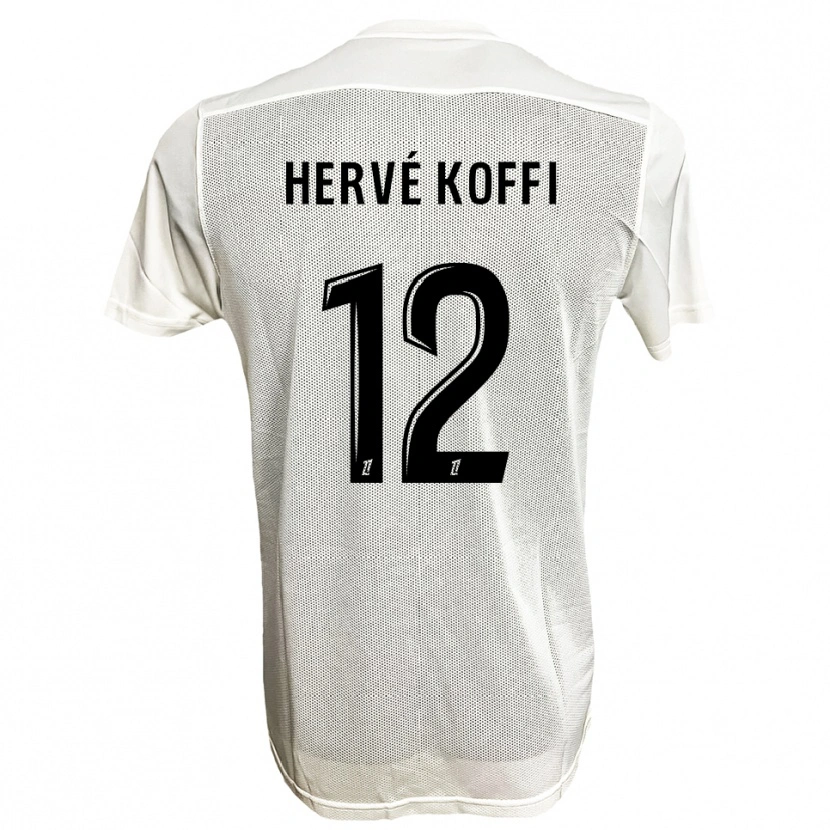 Danxen Donna Maglia Hervé Koffi #12 Nero Bianco Kit Gara Away 2025/26 Maglietta