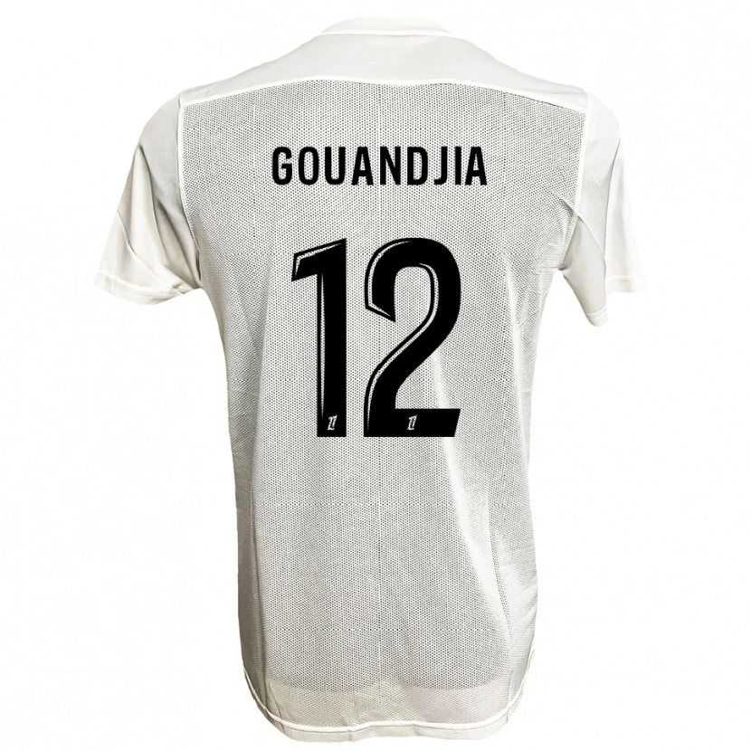 Danxen Donna Maglia Brady Gouandjia #12 Nero Bianco Kit Gara Away 2025/26 Maglietta