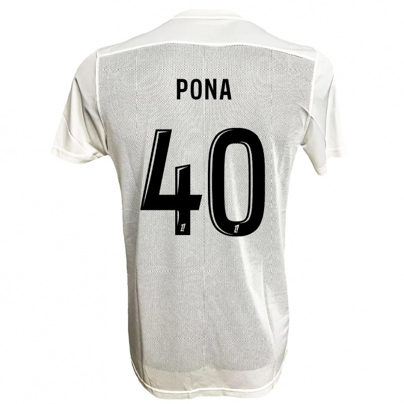 Danxen Donna Maglia Oumar Pona #40 Nero Bianco Kit Gara Away 2025/26 Maglietta