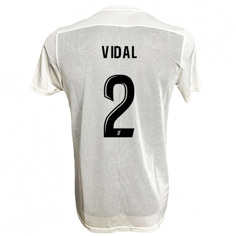 Danxen Donna Maglia Abdaiyaan Vidal #2 Nero Bianco Kit Gara Away 2025/26 Maglietta