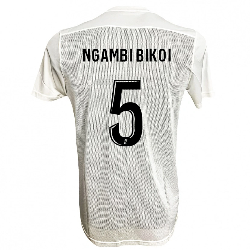 Danxen Donna Maglia Christian Ngambi Bikoi #5 Nero Bianco Kit Gara Away 2025/26 Maglietta