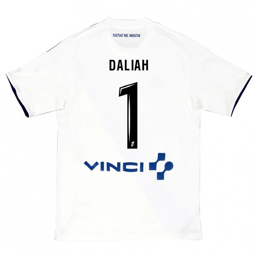 Danxen Donna Maglia Leny Daliah #1 Bianco Blu Kit Gara Away 2025/26 Maglietta