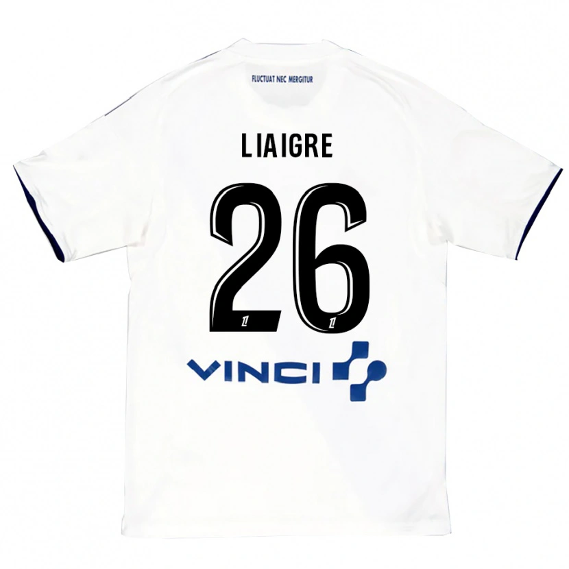 Danxen Donna Maglia Fiona Liaigre #26 Bianco Blu Kit Gara Away 2025/26 Maglietta