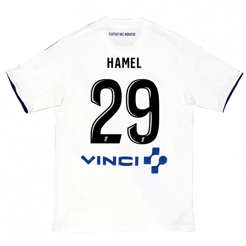 Danxen Donna Maglia Pierre-Yves Hamel #29 Bianco Blu Kit Gara Away 2025/26 Maglietta