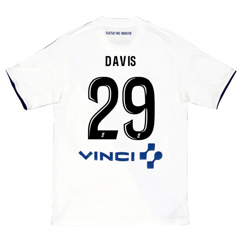 Danxen Donna Maglia Deja Davis #29 Bianco Blu Kit Gara Away 2025/26 Maglietta