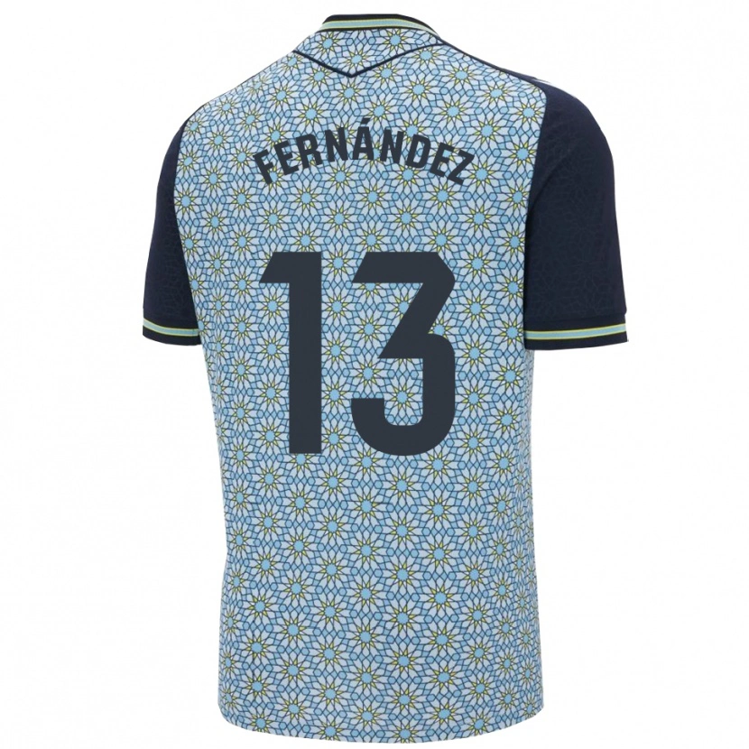 Danxen Donna Maglia Andrés Fernández #13 Blu Blu Scuro Kit Gara Away 2025/26 Maglietta