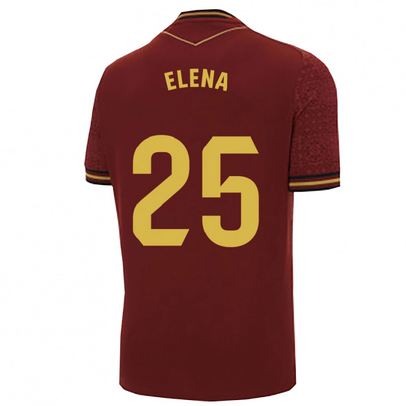 Danxen Donna Maglia Elena Gómez Labrador #25 Borgogna Oro Kit Gara Away 2025/26 Maglietta