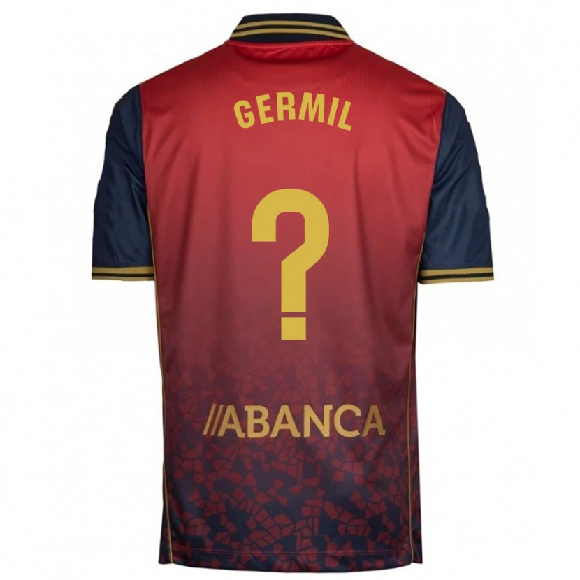 Danxen Donna Maglia Darío Germil #0 Rosso Blu Scuro Kit Gara Away 2025/26 Maglietta