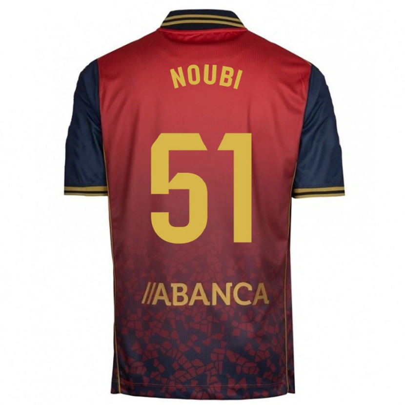 Danxen Donna Maglia Lucas Noubi #51 Rosso Blu Scuro Kit Gara Away 2025/26 Maglietta