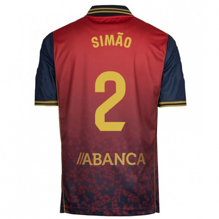 Danxen Donna Maglia Iano Simão #2 Rosso Blu Scuro Kit Gara Away 2025/26 Maglietta
