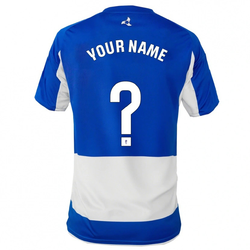 Danxen Donna Maglia Il Tuo Nome #0 Blu Bianco Kit Gara Away 2025/26 Maglietta