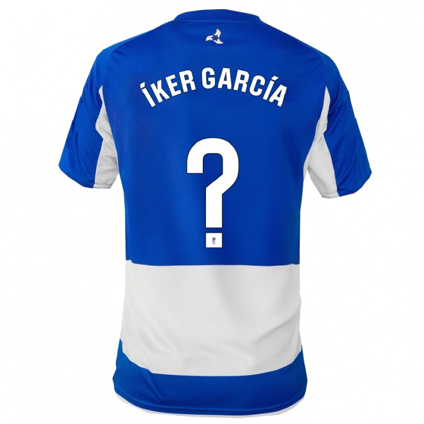 Danxen Donna Maglia Íker García #0 Blu Bianco Kit Gara Away 2025/26 Maglietta
