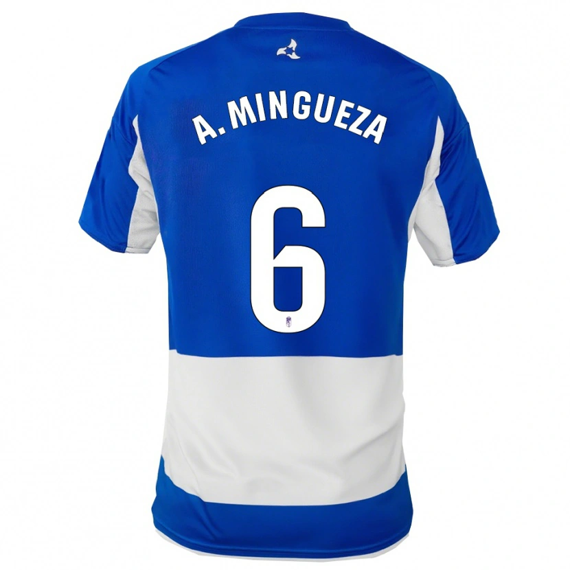 Danxen Donna Maglia Ariadna Mingueza Garcia #6 Blu Bianco Kit Gara Away 2025/26 Maglietta