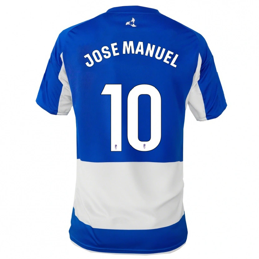 Danxen Donna Maglia José Manuel Arnáiz #10 Blu Bianco Kit Gara Away 2025/26 Maglietta