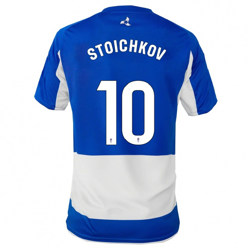 Danxen Donna Maglia Stoichkov #10 Blu Bianco Kit Gara Away 2025/26 Maglietta
