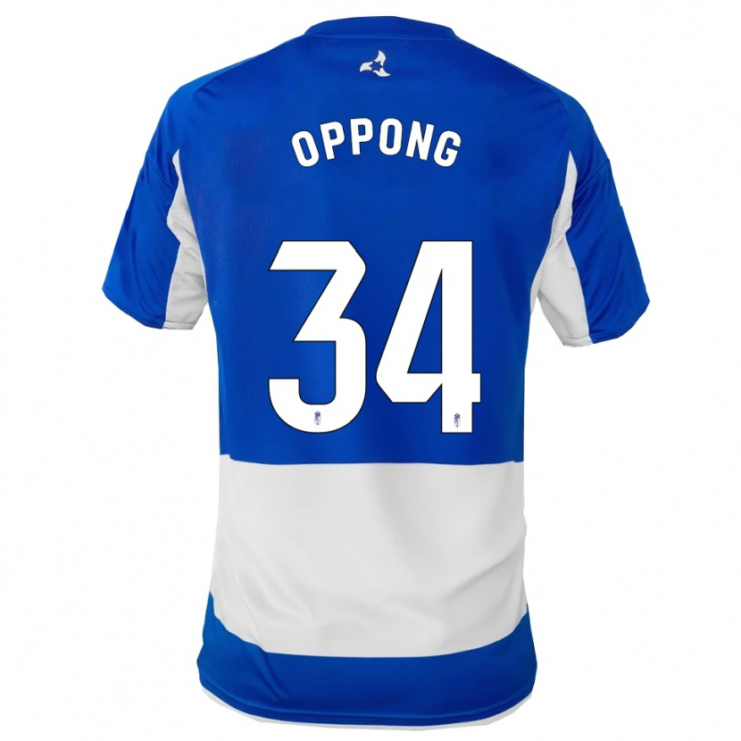 Danxen Donna Maglia Oscar Naasei Oppong #34 Blu Bianco Kit Gara Away 2025/26 Maglietta