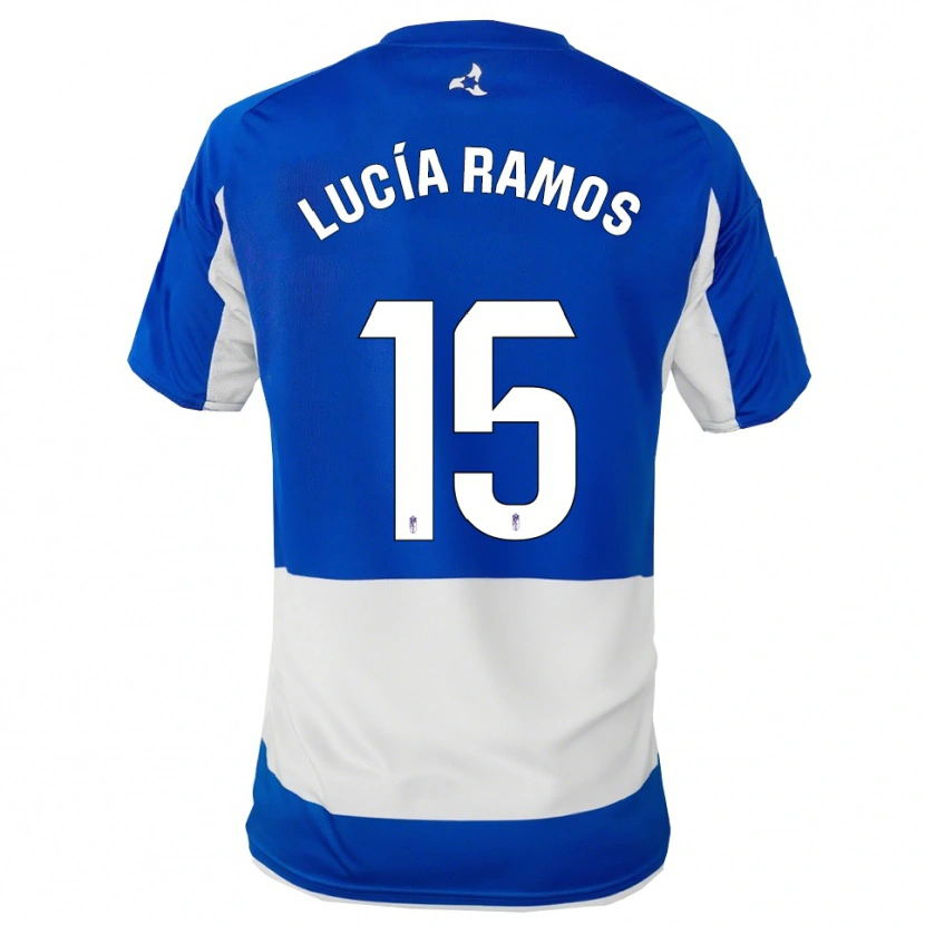 Danxen Donna Maglia Lucía Ramos Narvaez #15 Blu Bianco Kit Gara Away 2025/26 Maglietta