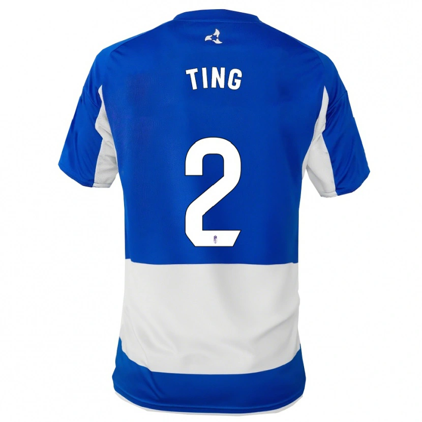 Danxen Donna Maglia Xie Ting #2 Blu Bianco Kit Gara Away 2025/26 Maglietta