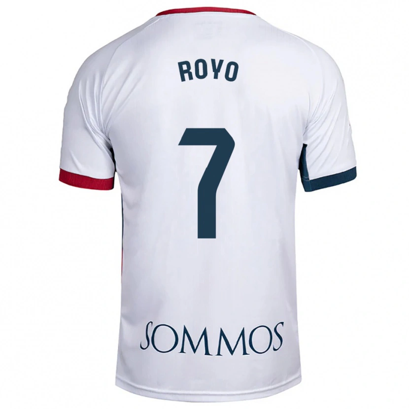 Danxen Donna Maglia Laura Royo #7 Bianco Rosso Kit Gara Away 2025/26 Maglietta