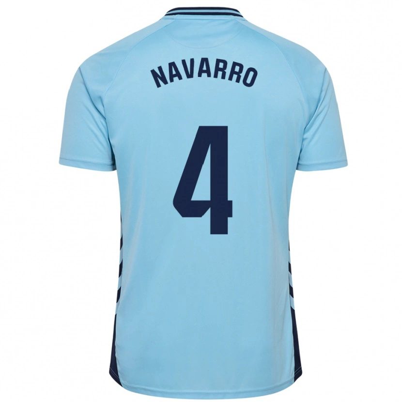 Danxen Donna Maglia Carlos Navarro #4 Azzurro Kit Gara Away 2025/26 Maglietta