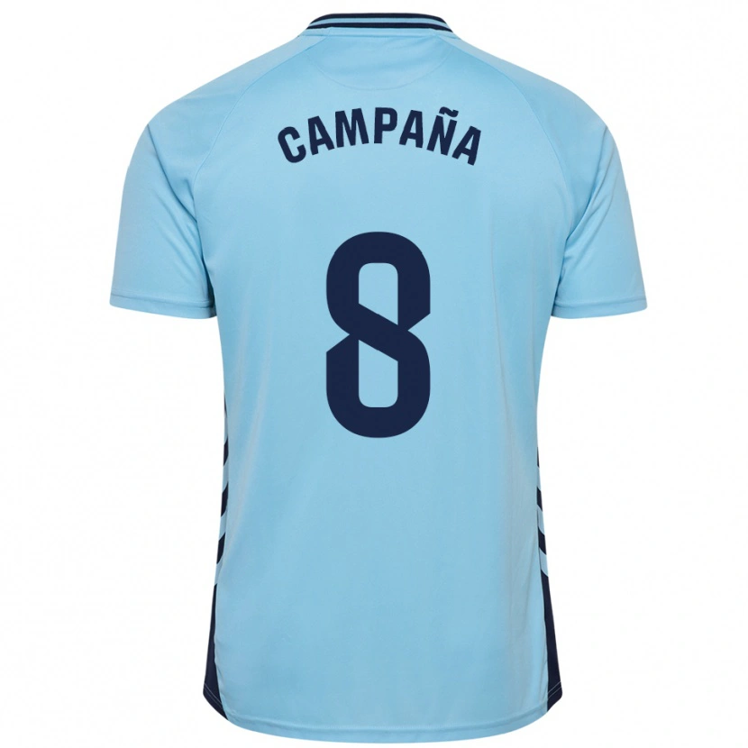 Danxen Donna Maglia José Campaña #8 Azzurro Kit Gara Away 2025/26 Maglietta