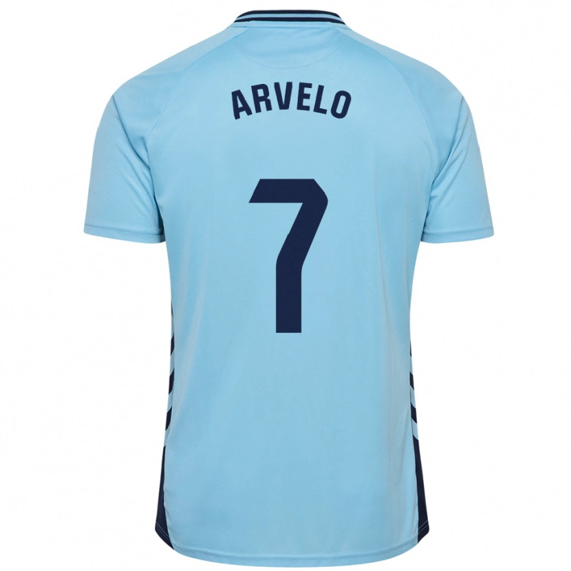 Danxen Donna Maglia Adam Arvelo #7 Azzurro Kit Gara Away 2025/26 Maglietta