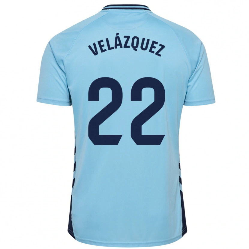 Danxen Donna Maglia Brian Velázquez #22 Azzurro Kit Gara Away 2025/26 Maglietta