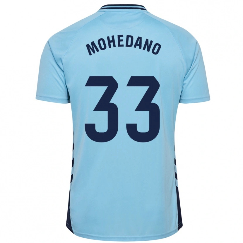 Danxen Donna Maglia Eduard Mohedano #33 Azzurro Kit Gara Away 2025/26 Maglietta