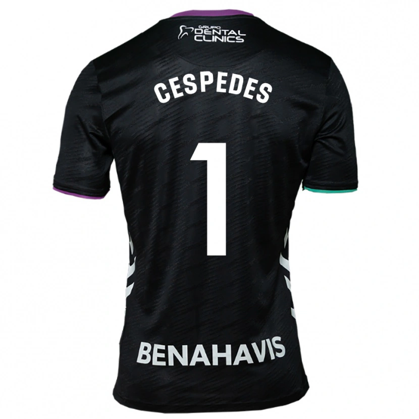 Danxen Donna Maglia Andrés Céspedes #1 Nero Viola Verde Kit Gara Away 2025/26 Maglietta