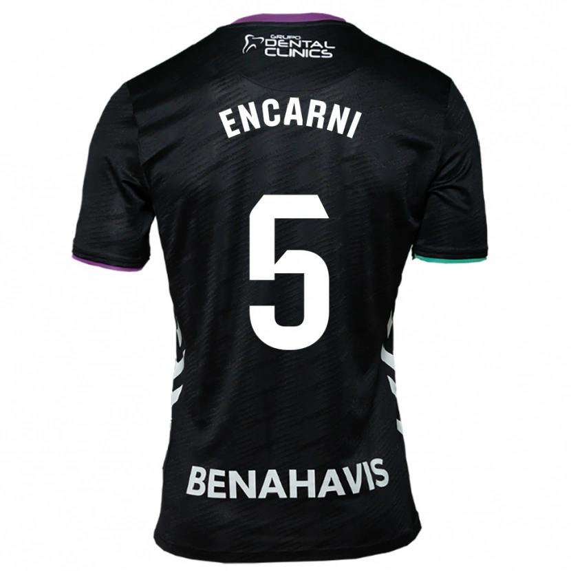 Danxen Donna Maglia Encarni Carneros #5 Nero Viola Verde Kit Gara Away 2025/26 Maglietta