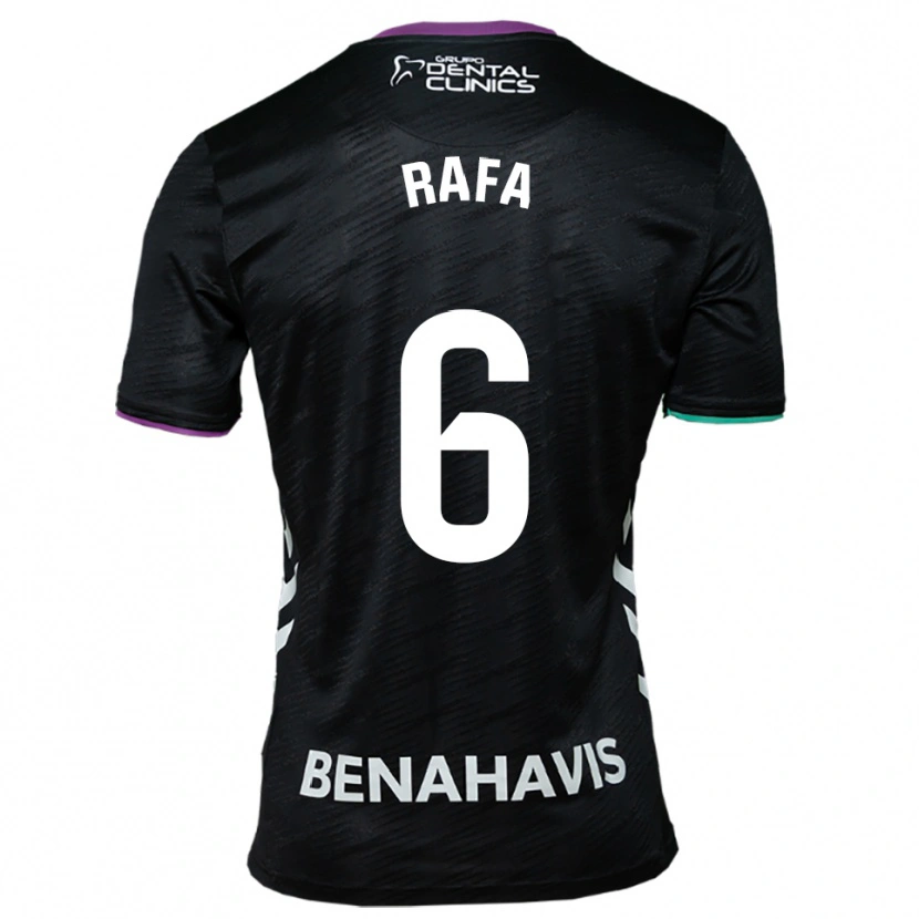 Danxen Donna Maglia Rafa Rodríguez #6 Nero Viola Verde Kit Gara Away 2025/26 Maglietta
