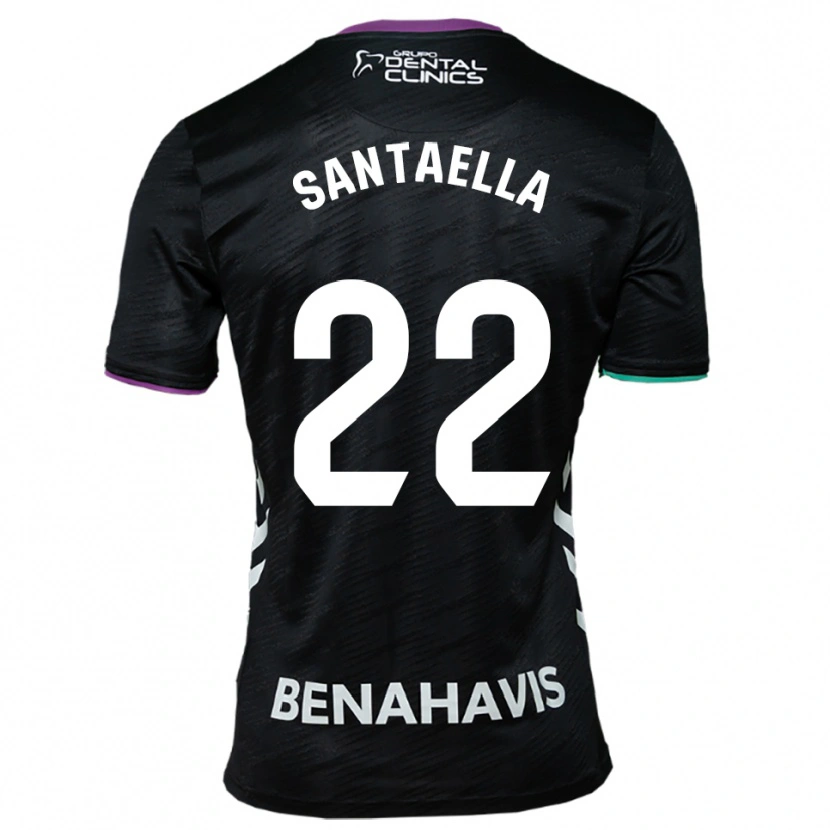 Danxen Donna Maglia Miguel Santaella #22 Nero Viola Verde Kit Gara Away 2025/26 Maglietta