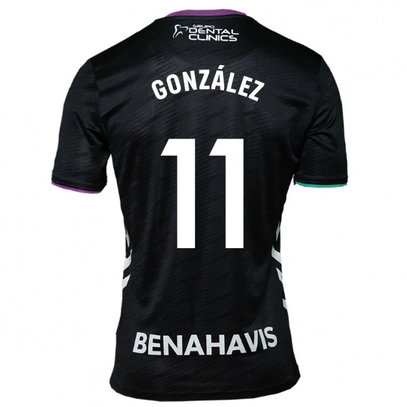 Danxen Donna Maglia Óscar González #11 Nero Viola Verde Kit Gara Away 2025/26 Maglietta