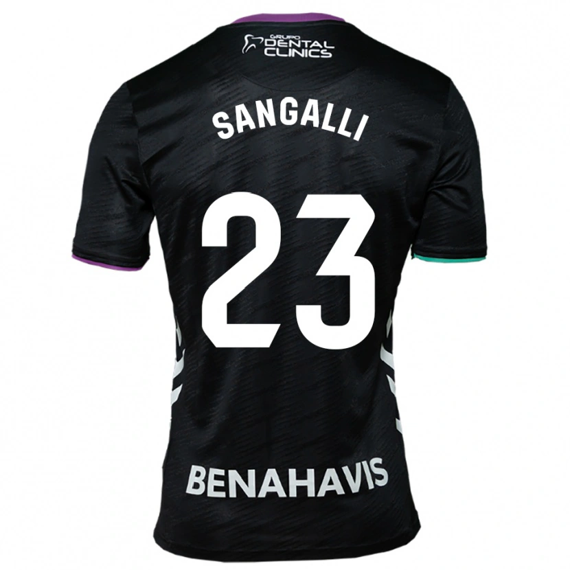 Danxen Donna Maglia Luca Sangalli #23 Nero Viola Verde Kit Gara Away 2025/26 Maglietta