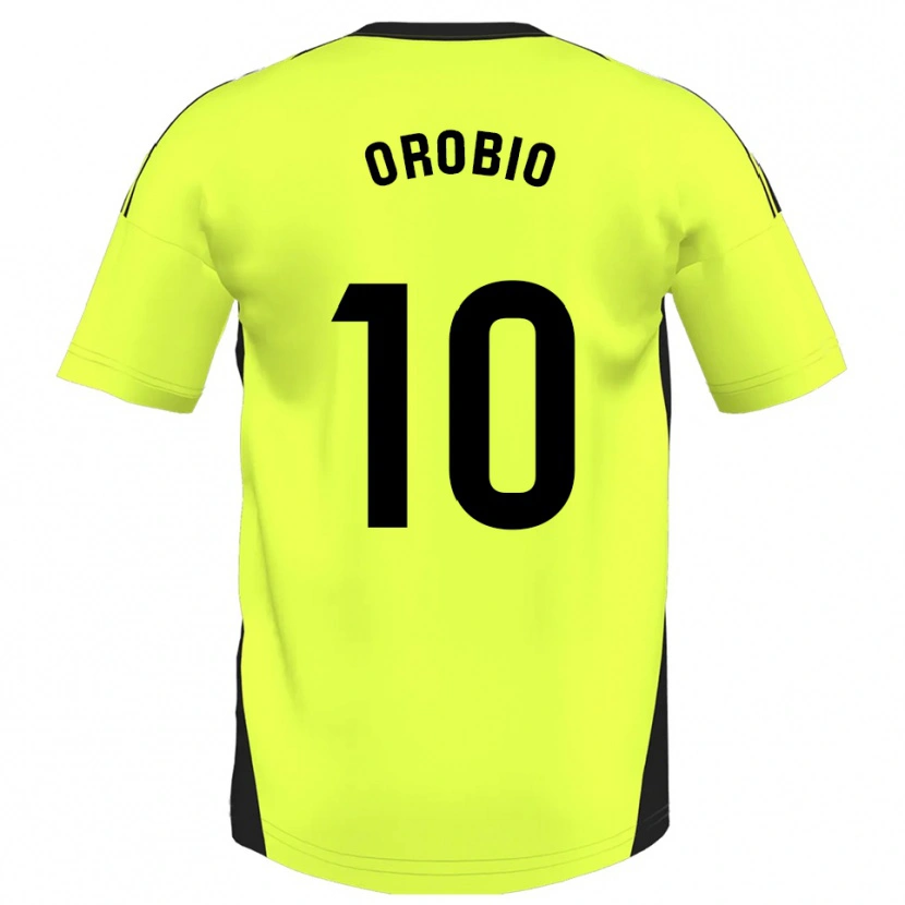 Danxen Donna Maglia Ekhiotz Orobio #10 Giallo Fluorescente Kit Gara Away 2025/26 Maglietta