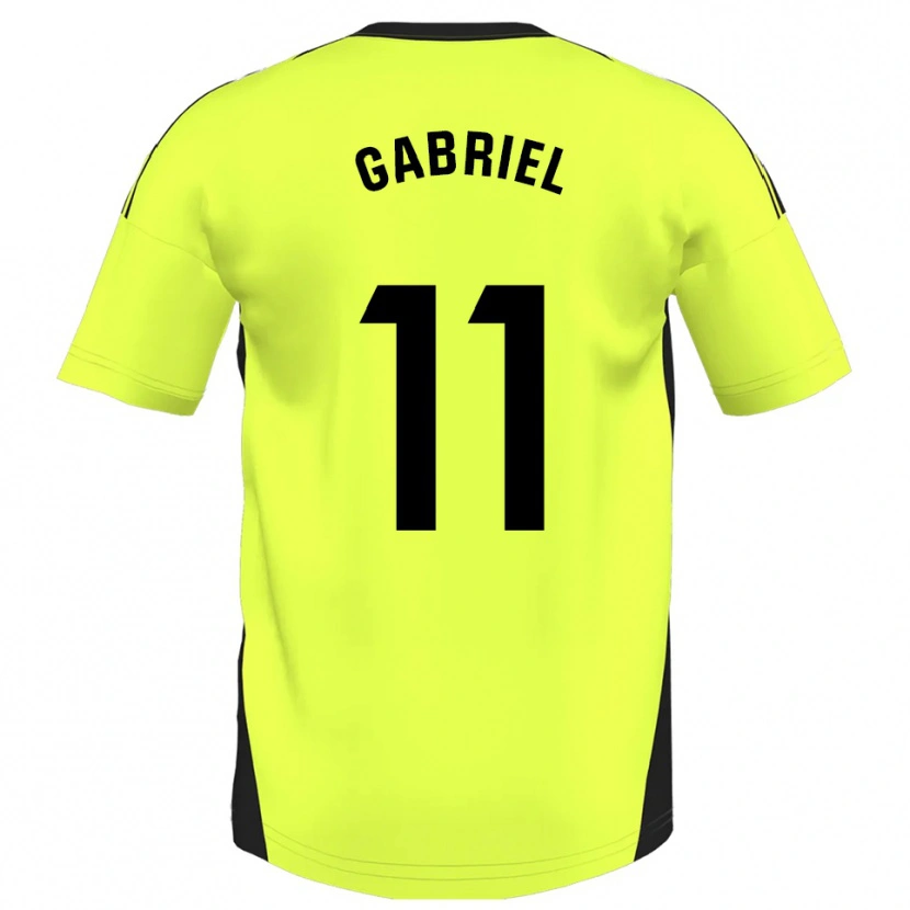 Danxen Donna Maglia Sergio Gabriel #11 Giallo Fluorescente Kit Gara Away 2025/26 Maglietta