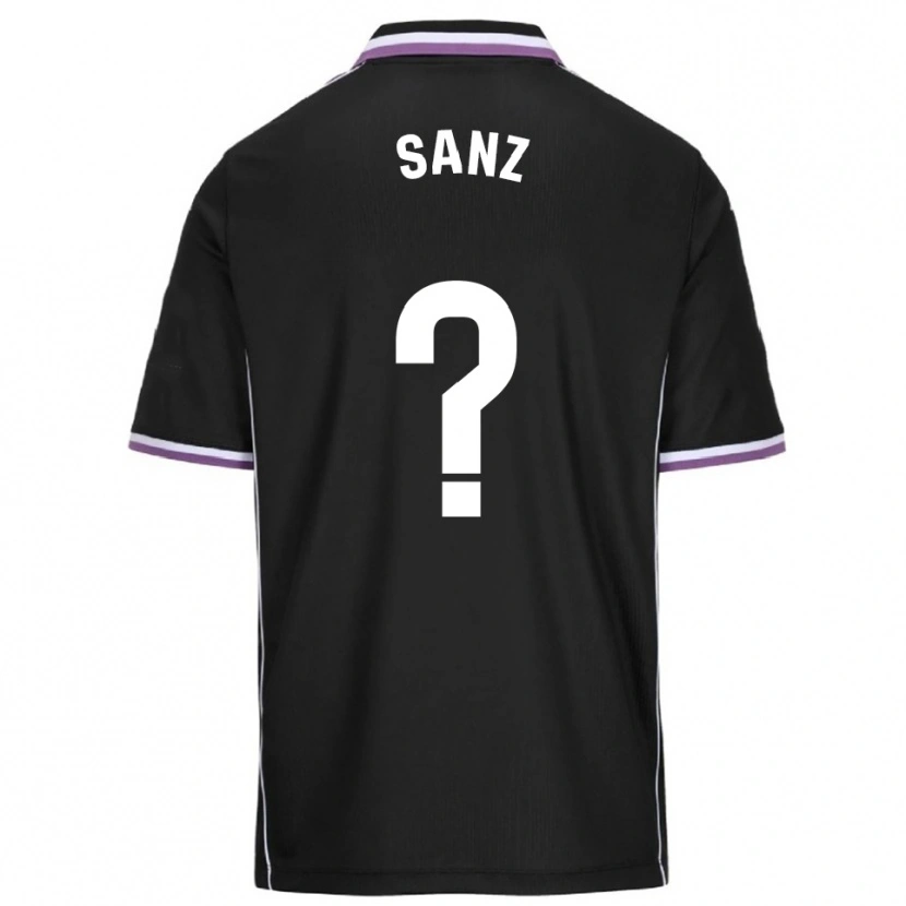 Danxen Donna Maglia David Sanz #0 Viola Nero Kit Gara Away 2025/26 Maglietta