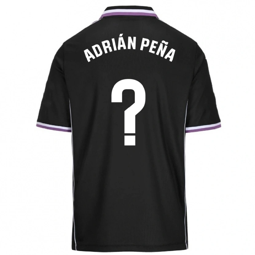 Danxen Donna Maglia Adrián Peña #0 Viola Nero Kit Gara Away 2025/26 Maglietta