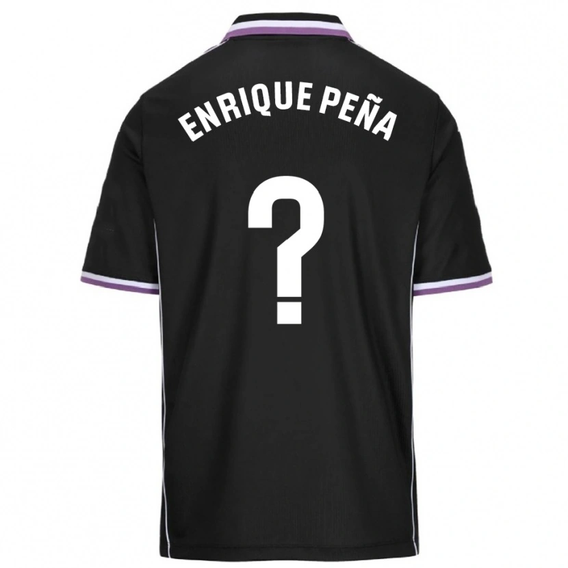 Danxen Donna Maglia Enrique Peña #0 Viola Nero Kit Gara Away 2025/26 Maglietta