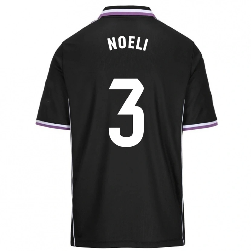 Danxen Donna Maglia Noelia Díez González #3 Viola Nero Kit Gara Away 2025/26 Maglietta