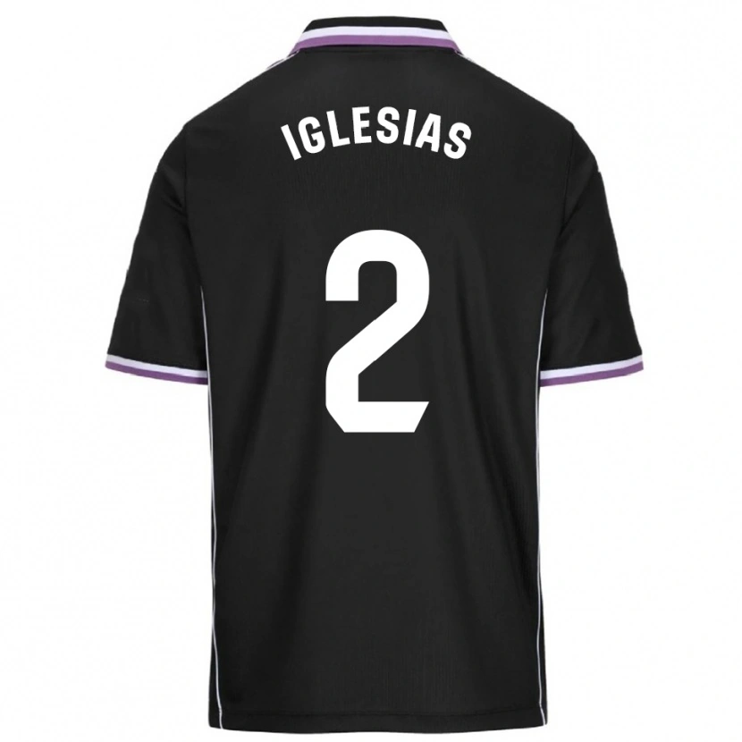 Danxen Donna Maglia Koke Iglesias #2 Viola Nero Kit Gara Away 2025/26 Maglietta