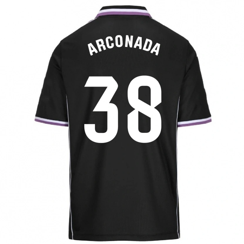 Danxen Donna Maglia Diego Arconada #38 Viola Nero Kit Gara Away 2025/26 Maglietta