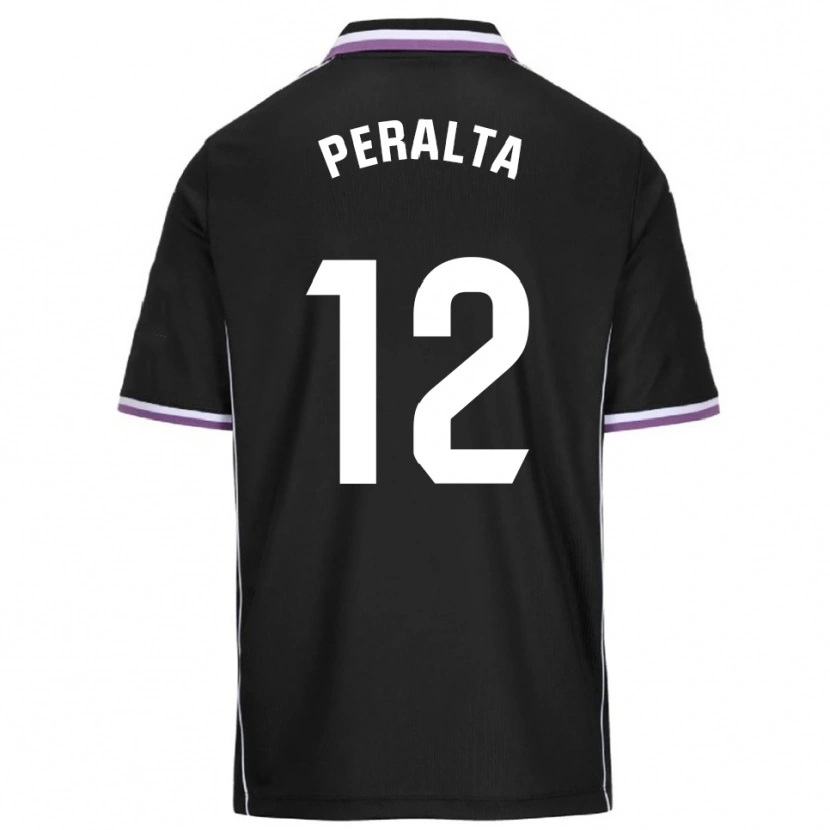 Danxen Donna Maglia Fernando Peralta #12 Viola Nero Kit Gara Away 2025/26 Maglietta