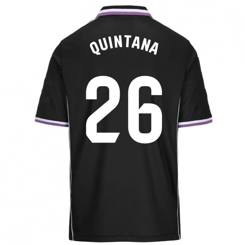 Danxen Donna Maglia Alberto Quintana #26 Viola Nero Kit Gara Away 2025/26 Maglietta